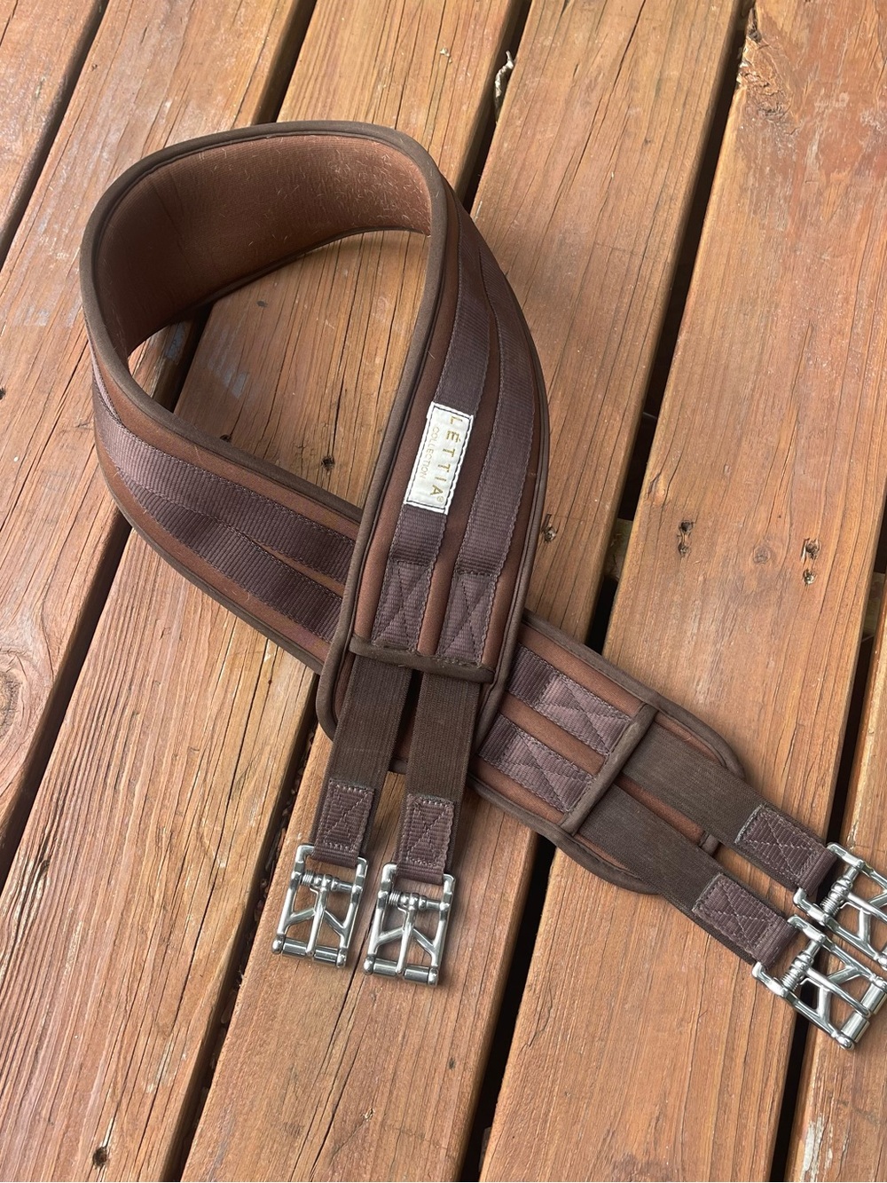 Lettia Brown Padded Girth - Brown 52”
